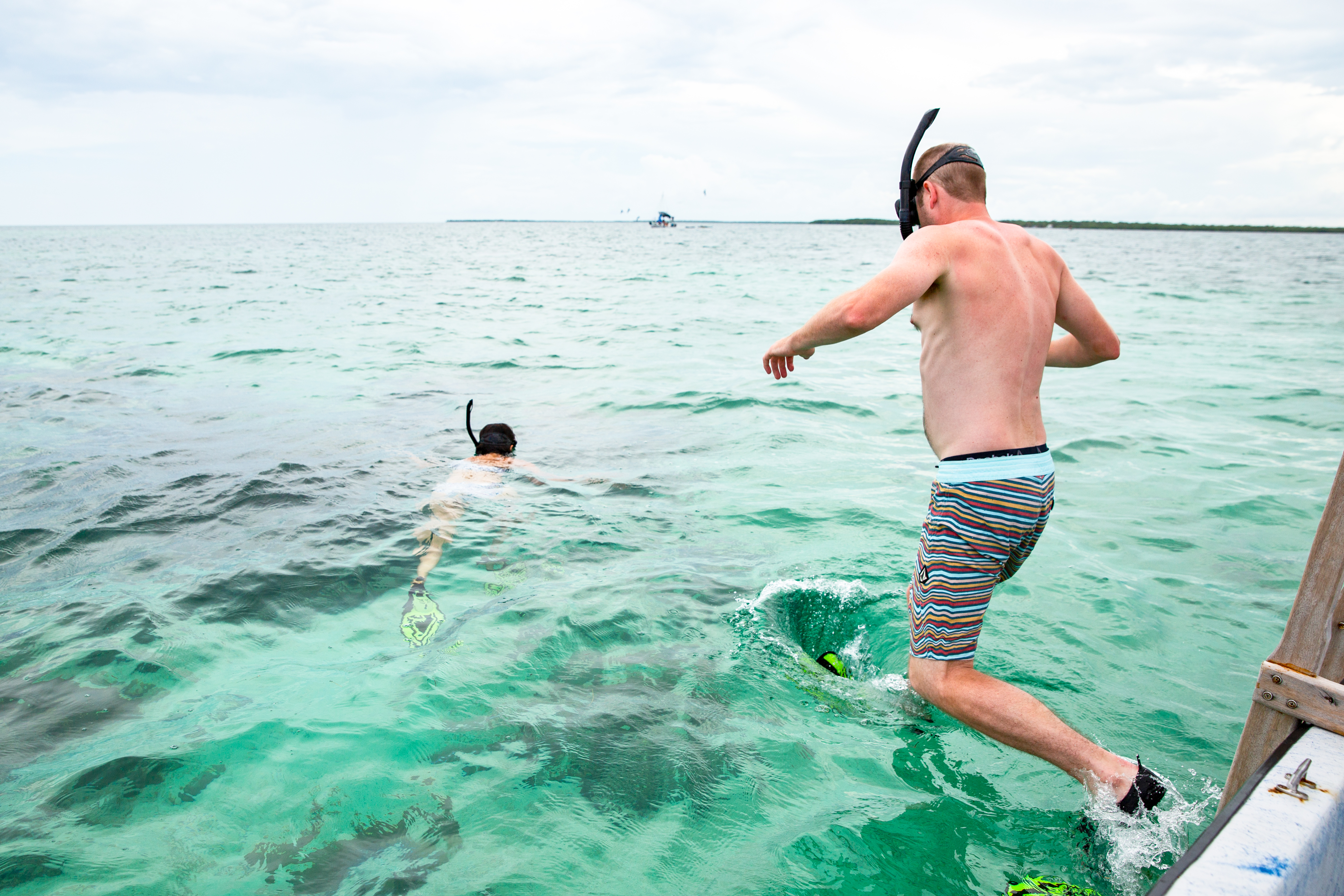 snorkeling in the caribbean sea in Belize